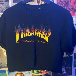 cropped thrasher tee